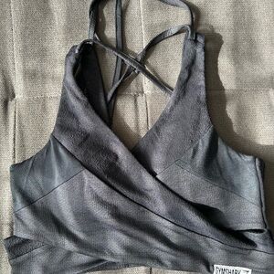 Gymshark Women's Charcoal True texture Bralette workout bra